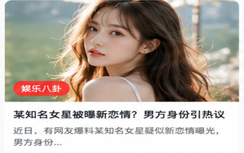 娱乐热点栏目封面图，人物与户外场景